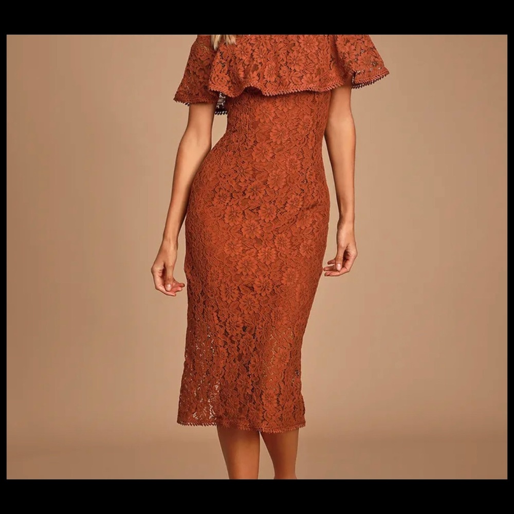 Lulus rust dress NEW W/O TAGS size L